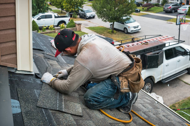 Professional Roofing technician working in Rockport, MA